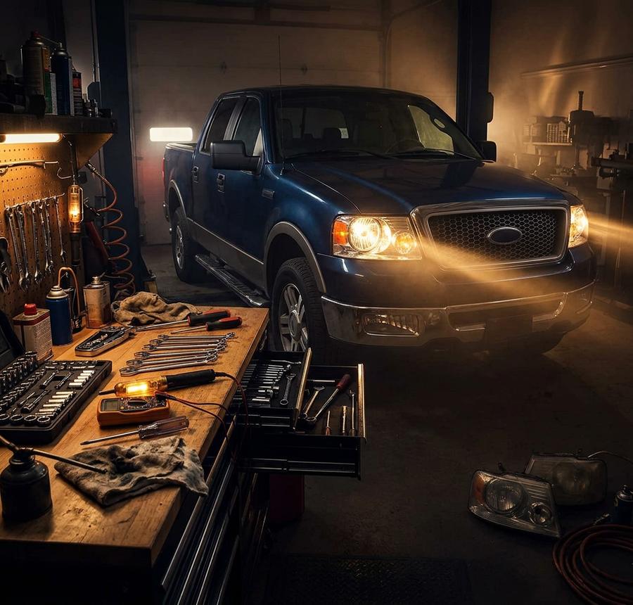 ADCARLIGHTS on Ford F-150 at night